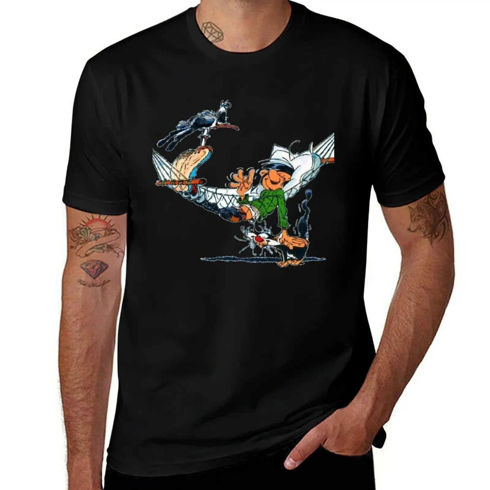 Gaston lagaffe T-Shirt Heavy Duty Casual Work Tee T-Shirt