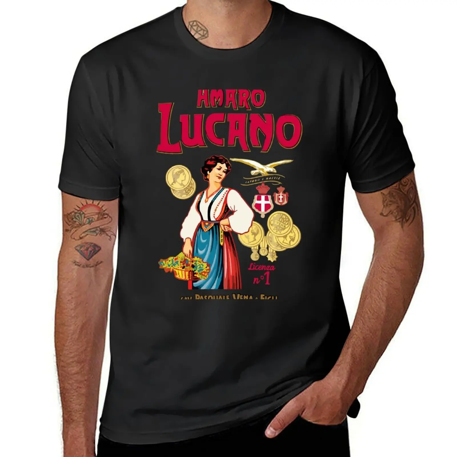 

AMARO LUCANO T-Shirt summer shirt sweat tshirts personalised aesthetic clothes mens t shirts