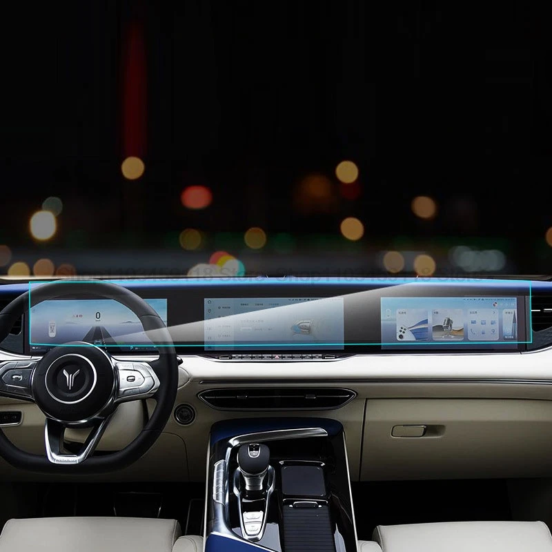 طبقة رقيقة واقية من البولي يوريثان لـ Voyah FREE 2021 2022 2023 شاشة ملاحة GPS للسيارة ملحقات فيلم مضادة للخدش #3