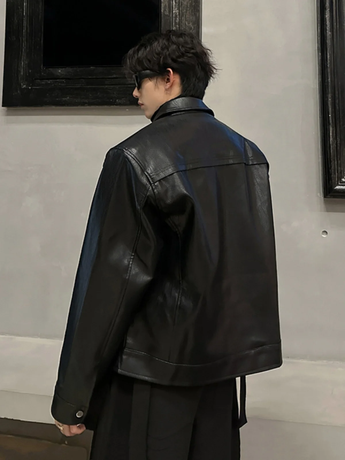 Cleanfit ort oulder وسادة جلدية Jaet للرجال 2025 ربيع الخريف جديد أمريكي Sle طوق رائع دراجة نارية Jaet