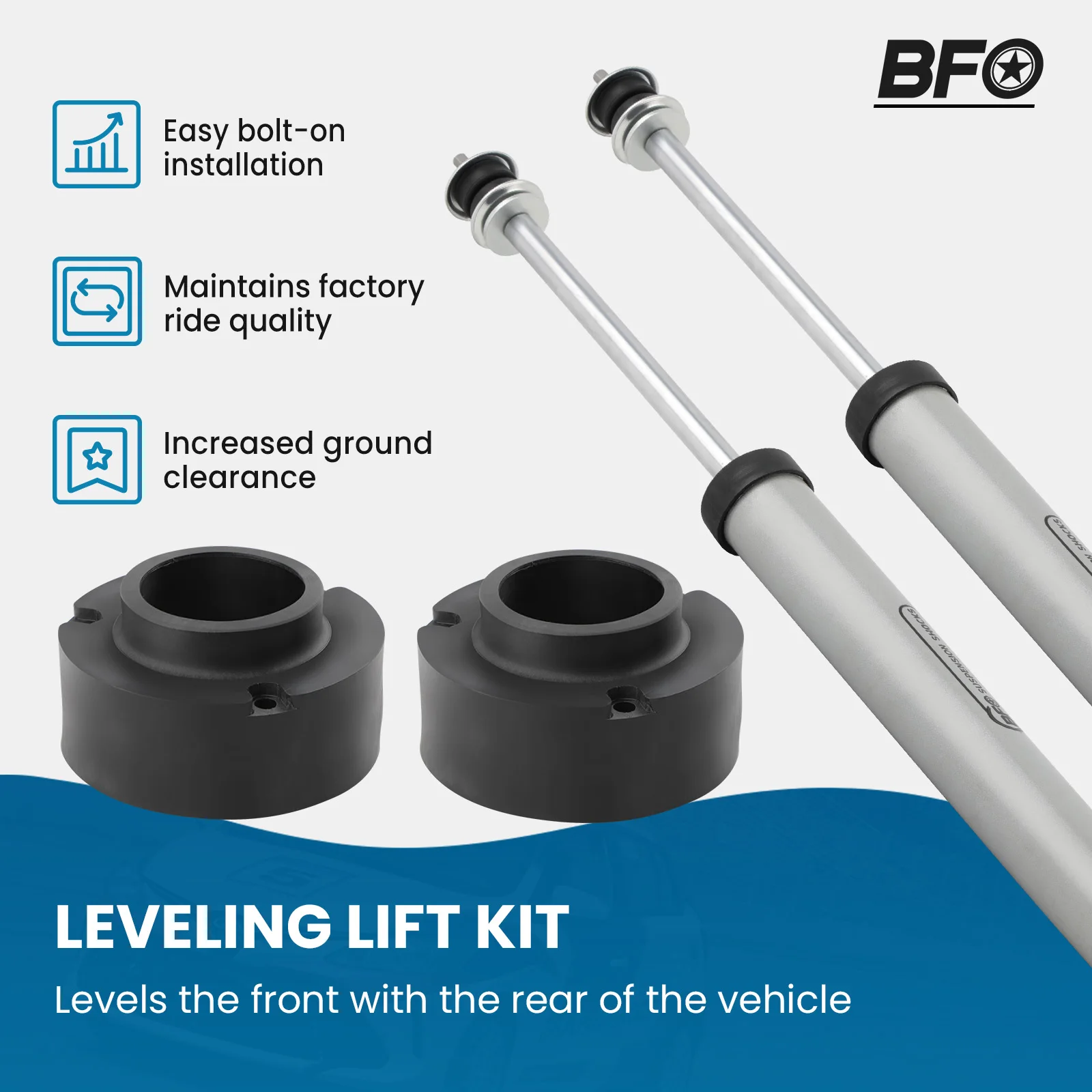 BFO 2.5in Leveling Lift Kit For Dodge Ram 1500 2500 3500 4WD 1994-2013