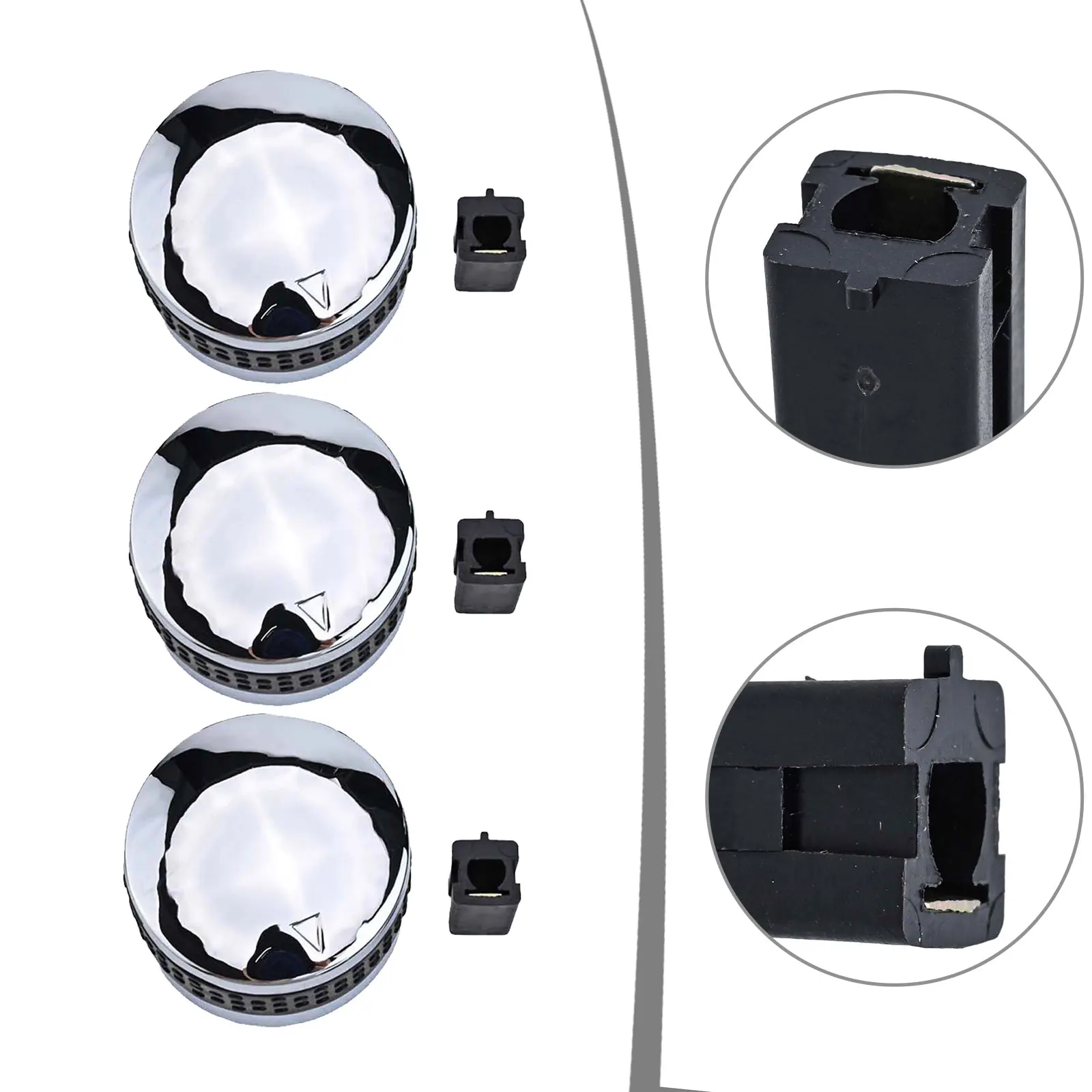3pc/5pc/6pc Gas Grill Control Knobs 2.25x5inch Replacement Non-slip Rotary Switches For BBQ Gas Grill For Oven Stove Round Acces