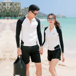 Korean Couple Split Diving Suit Women Men's Snorkeling Surfing Swimsuit Conservative Sun Protection Sports Pants Swimwear