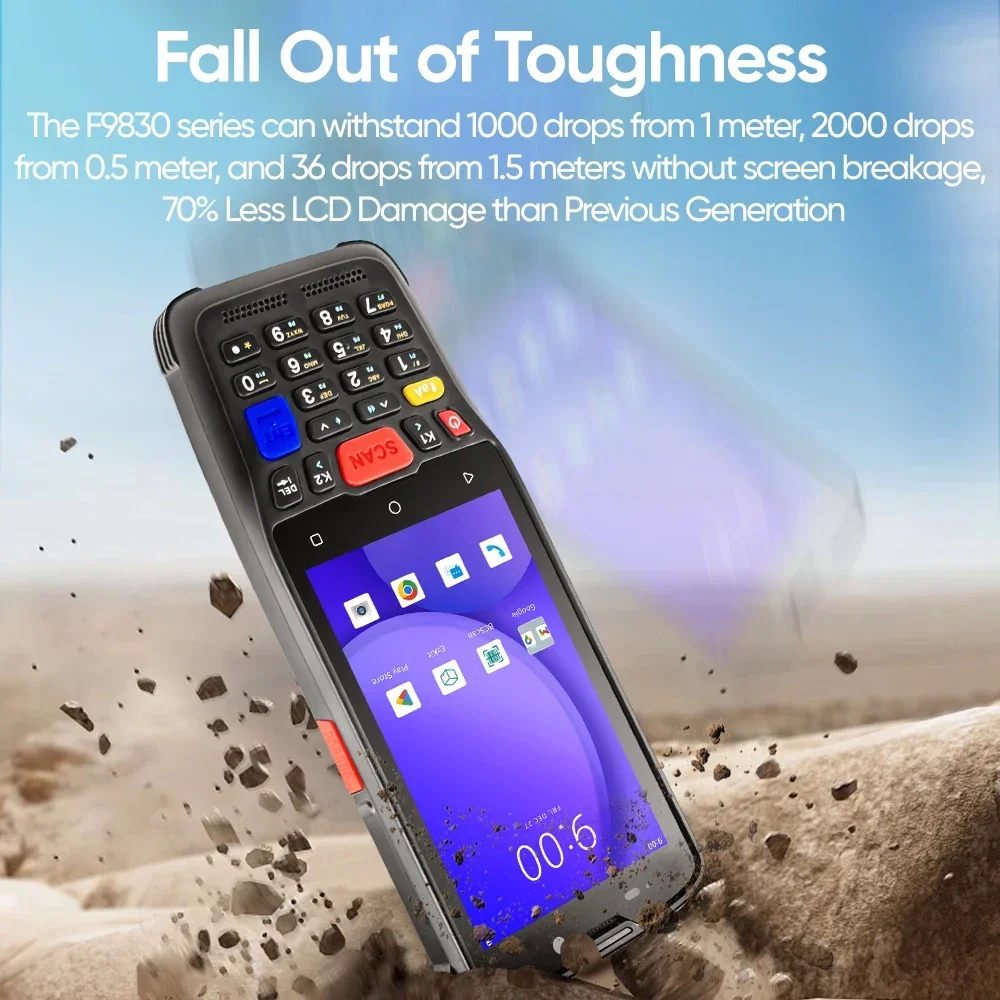 FYJ-F9830 Android 14 Industrial PDA 1D/2D Barcode Scanner with NFC 4G LTE & Fingerprint Reader for Warehouse Logistics