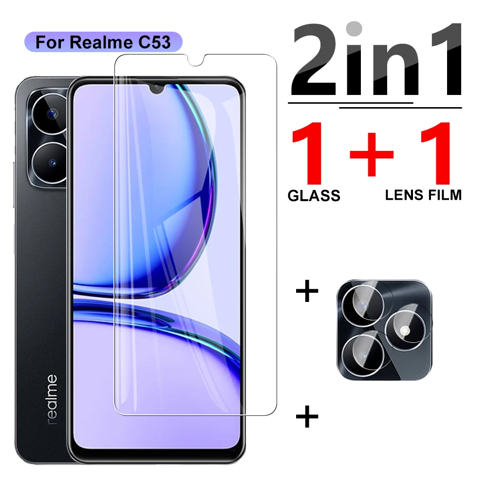 Realme C53 5G 용 강화 유리 렌즈 보호대, Realme C63 C61 노트 50 노트 50 4G RealmeC63 용 보호 유리, 2 인 1  Best5