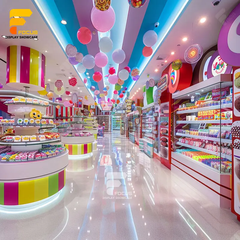 Customized-Candy Island Display Candy Shop Fit Out Design Candy Store Decoration