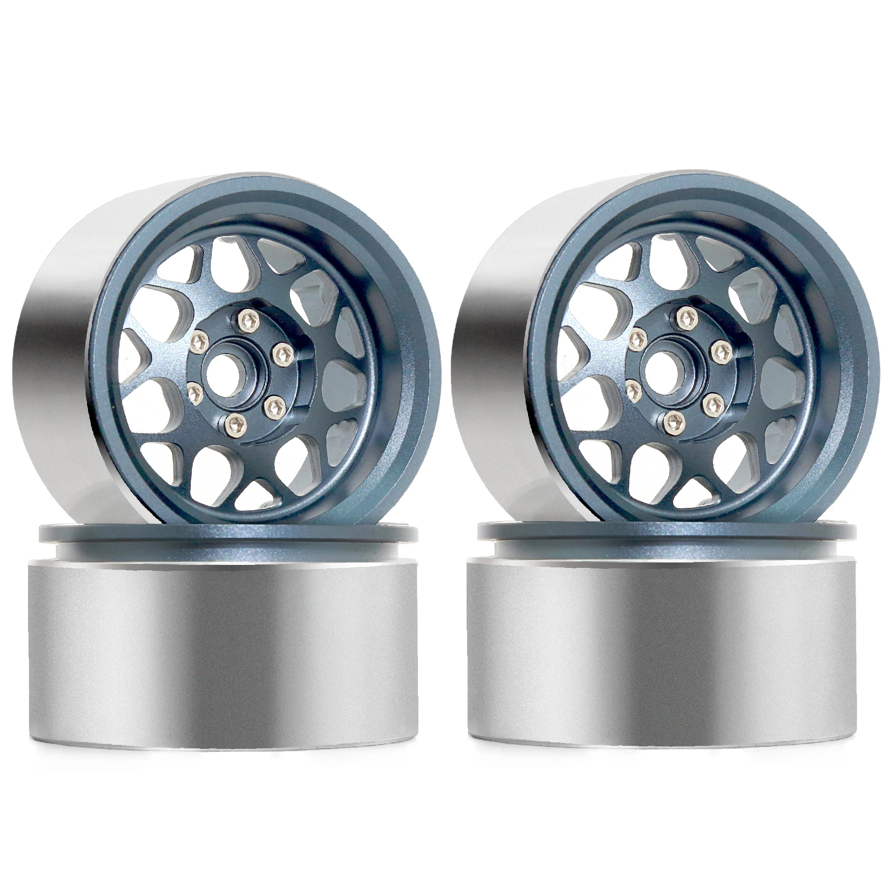 4pcs 2.2 Beadlock Wheels Aluminum for 1/10 RC Rock Crawler Car Axial Wraith RR10 SCX10 II III 90046 TRX4 TRX6 YETI D90 CC01