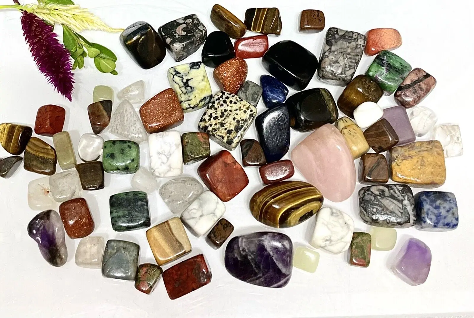 

Wholesale Lot 2 Lbs Natural Mixed Crystal Tumble Healing Energy Nice Quality