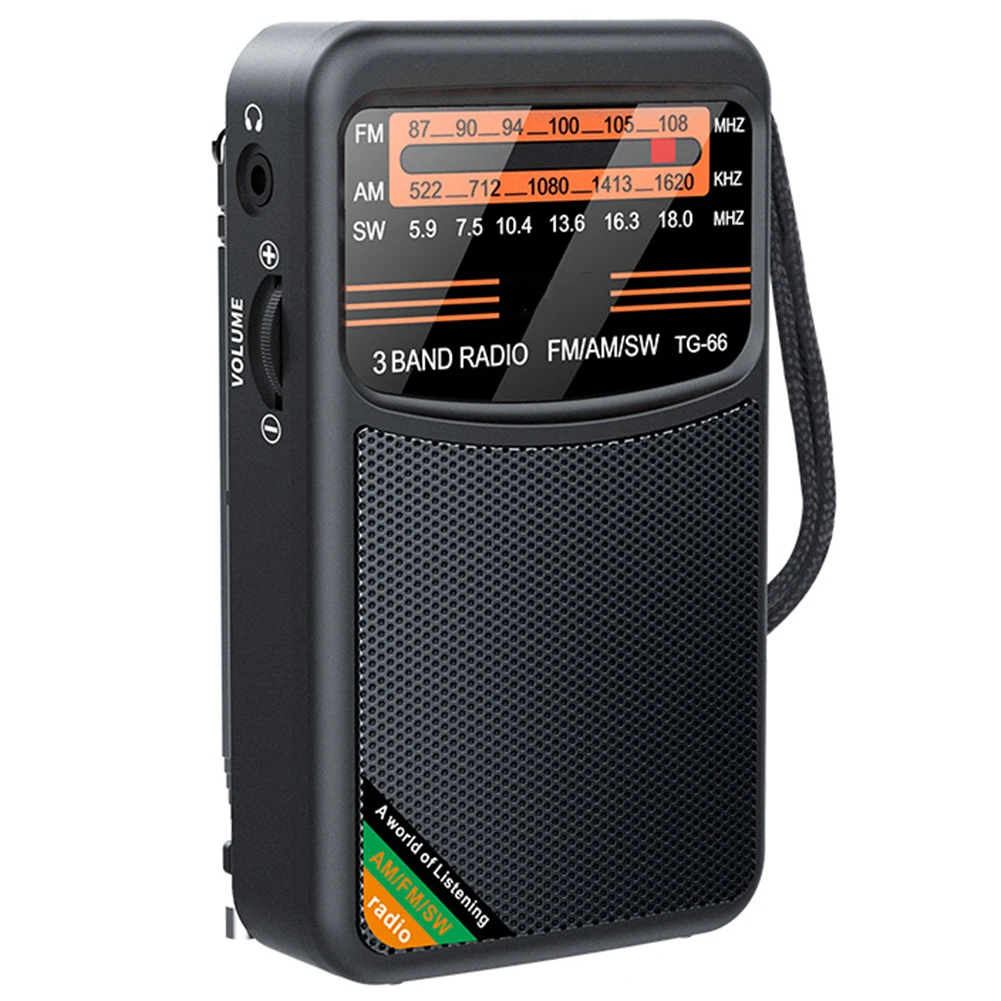 1pc Pocket Handheld Radio Rechargeable 1000mAh Best Reception AMFMSW With 3W Pocket Handheld Radio Consumer Electronics