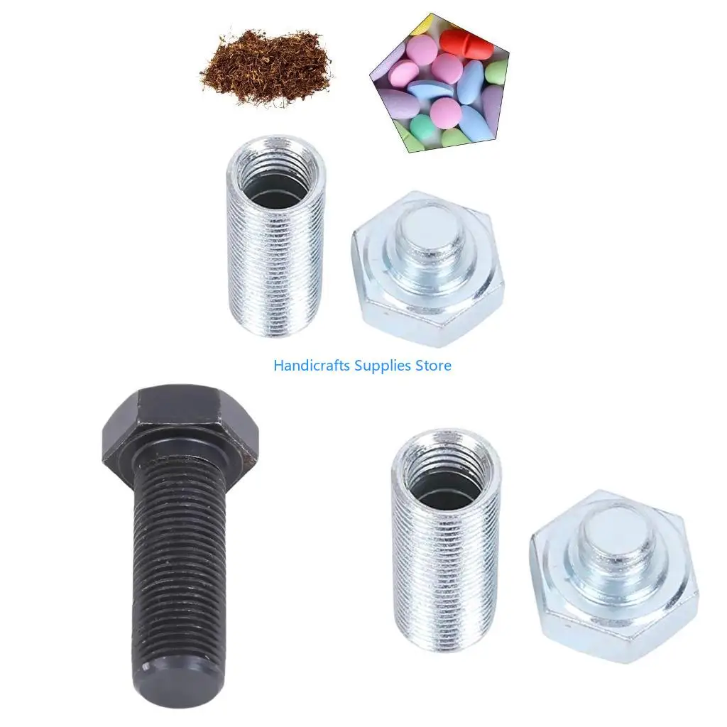 R1WA Hexagonal Screw Storage Box Secret Concealed Safes Cash Organizers Case Holders