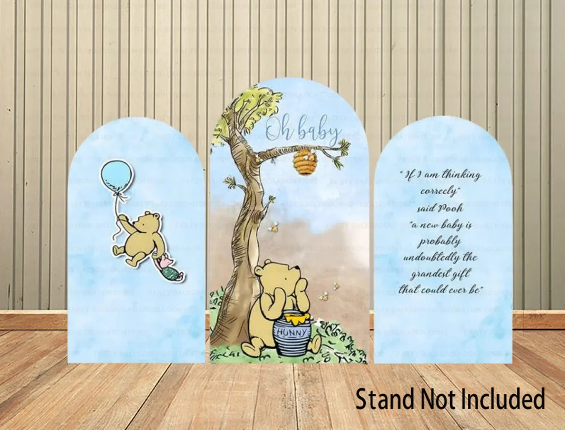 Disney Winnie the Pooh Bear Tigger  Arch Cover Backdrop Wall Kids Baby Shower Birthday Party Background Wall Decoration Supplies