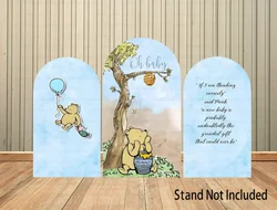 Winnie de Poeh Dubbelzijdige Boog Cover Disney Achtergrond Muur Kids Baby Douche Verjaardagsfeestje Achtergrond Wanddecoratie Benodigdheden