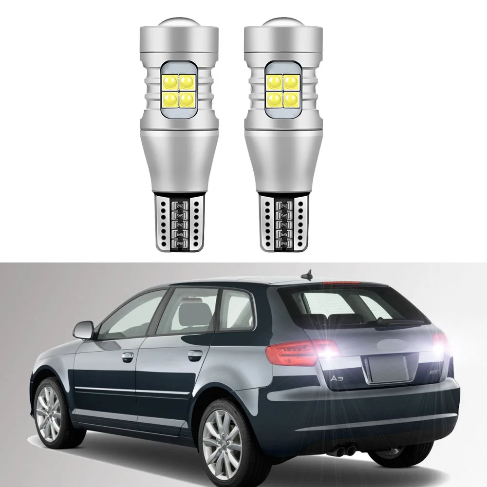 2Pcs Canbus For Audi A3 8P Sportback 2004-2013 LED Backup Reverse Reversing light Bulb