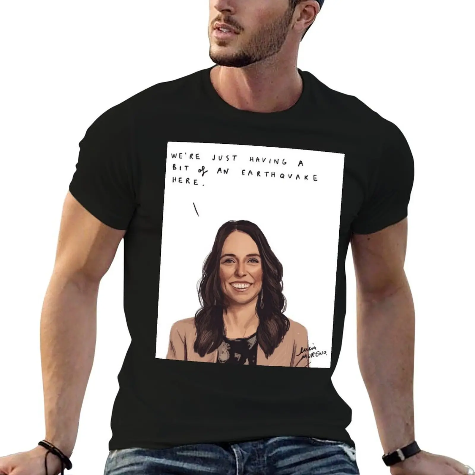 

Jacinda Ardern Earthquake T-Shirt t shirts for man pack white t shirts with prints T-Shirt