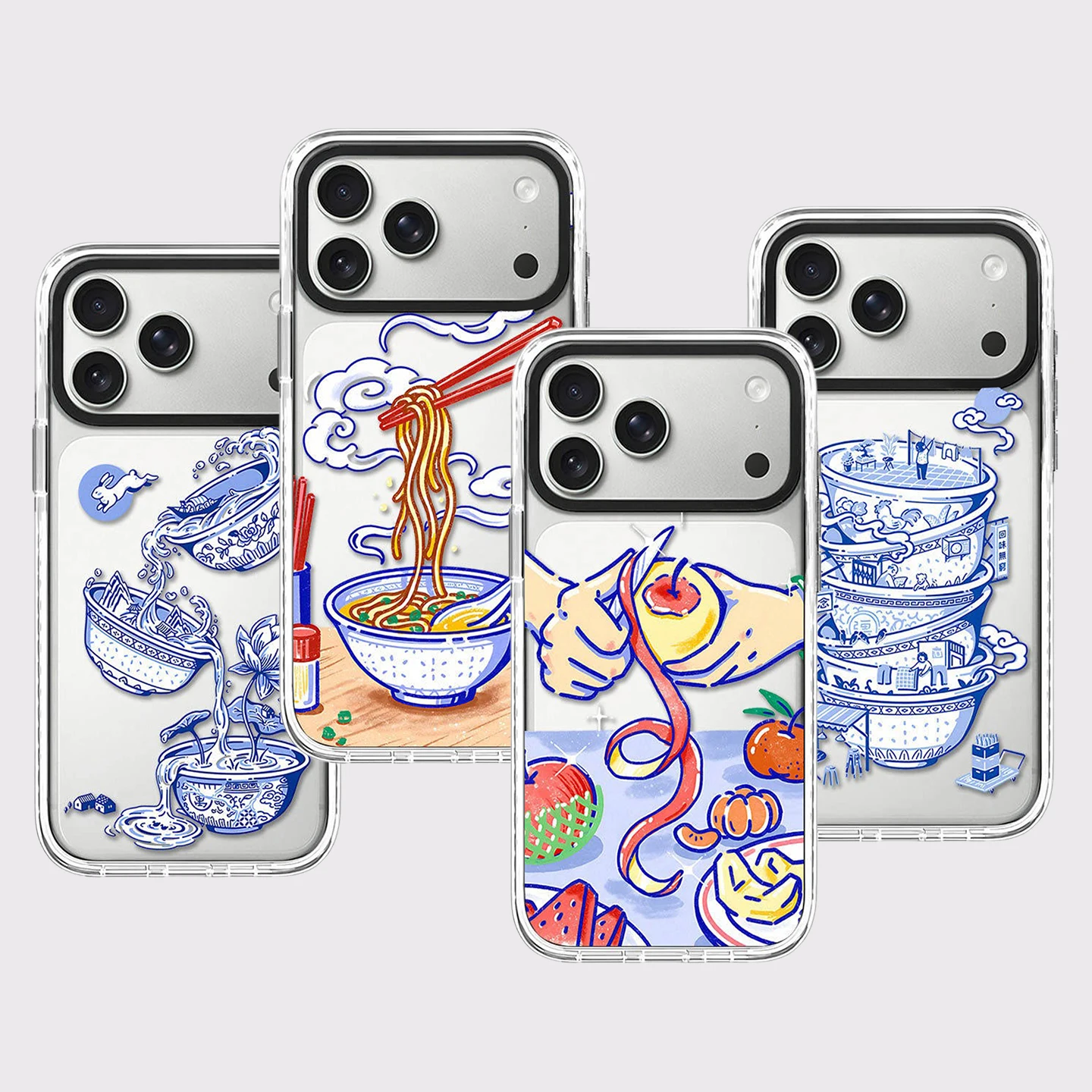 

Peel An Apple Pattern White Border Magnetic Phone Case Cover for IPhone 13 14 15 16 17 Pro Max Case for IPhone Air