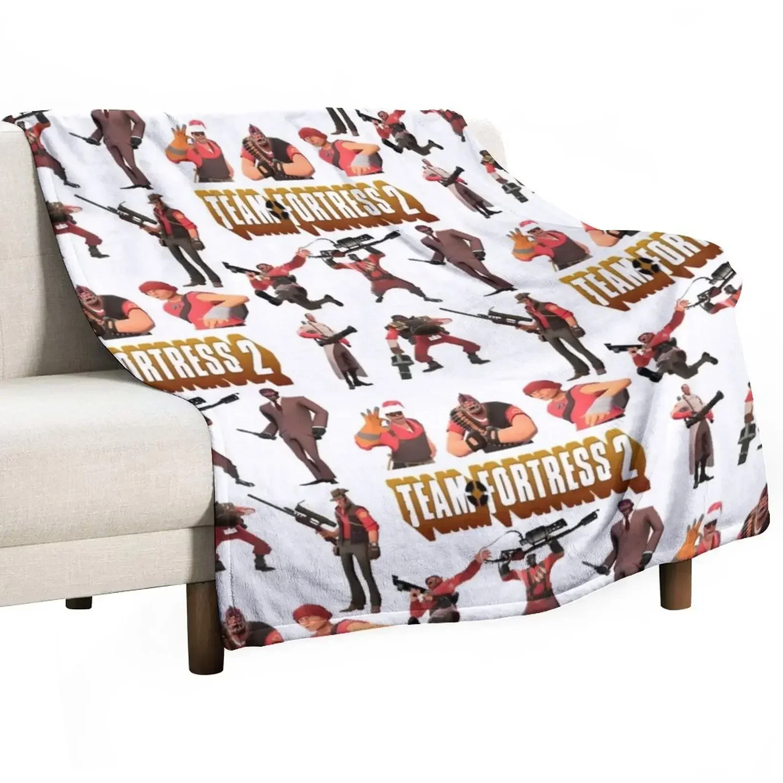 

Team Fortress 2 - All Characters / Classes with TF2 Logo Throw Blanket Extra Large Throw Large Blankets