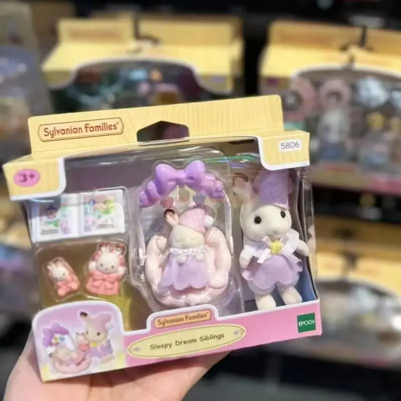 Nieuwe Sylvanian Families Chocolade Konijn Zoete Droom Set Begeleidende Scenario Speelgoed Versieren Collecte Voor Kinderen Verjaardagscadeautjes