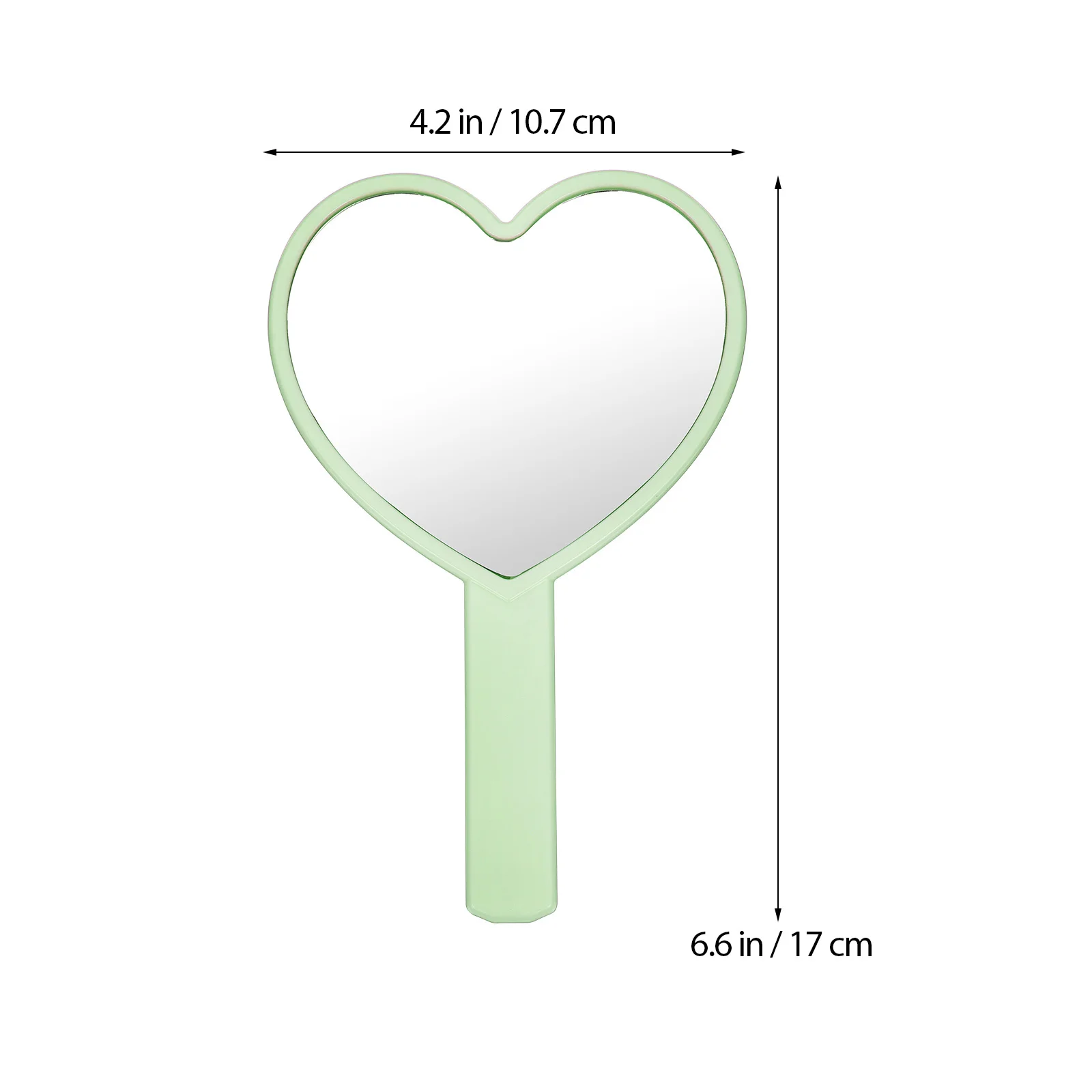 12 Stück herzförmiger Handspiegel, niedliches Design, mehrere Farben, klare Spiegeloberfläche, einfach jederzeit zu tragen, Handspiegel