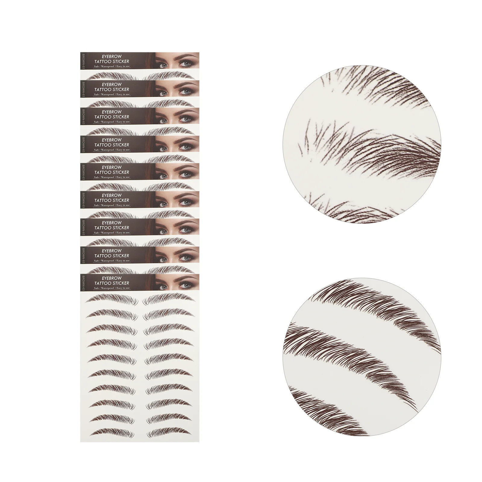 

Waterproof Eyebrow Stickers Imitation Transfer Tool Temporary Tattoos Artificial 6D Hair-Like Eyebrows Fake