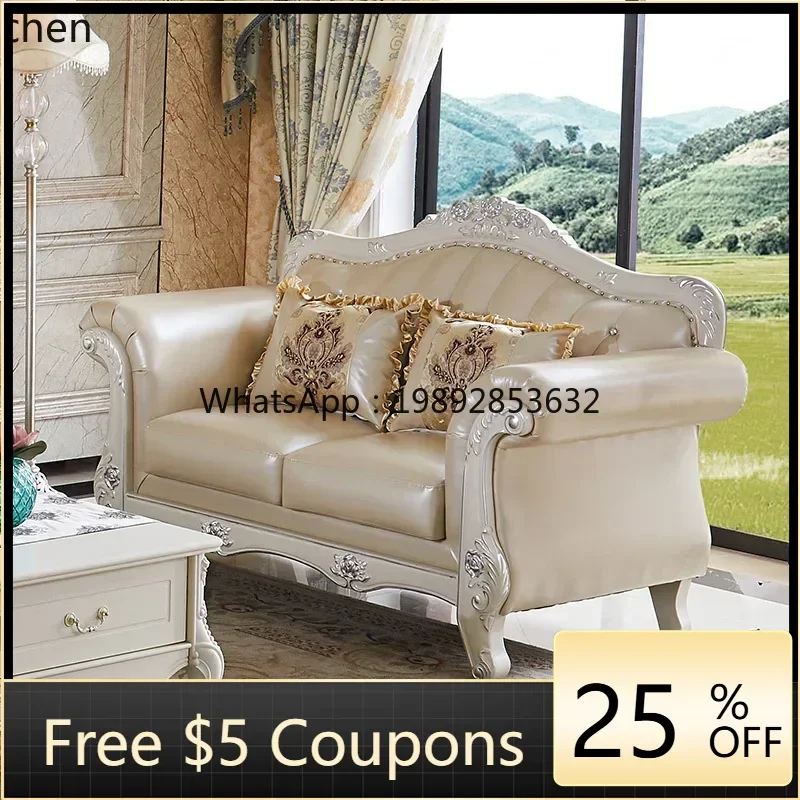 

AB leather art sofa simple modern living room sofa villa size luxury furniture combination set
