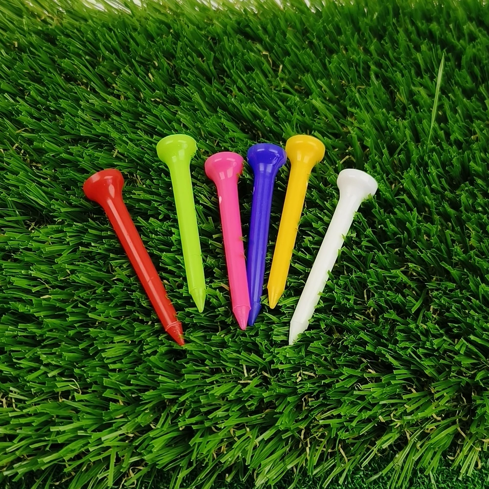 100 Pcs Golf Tees Plastic Durable Mixed Color Available In 4 Sizes Auxiliary Practice Golf Plastic Tees Accessories Supplies