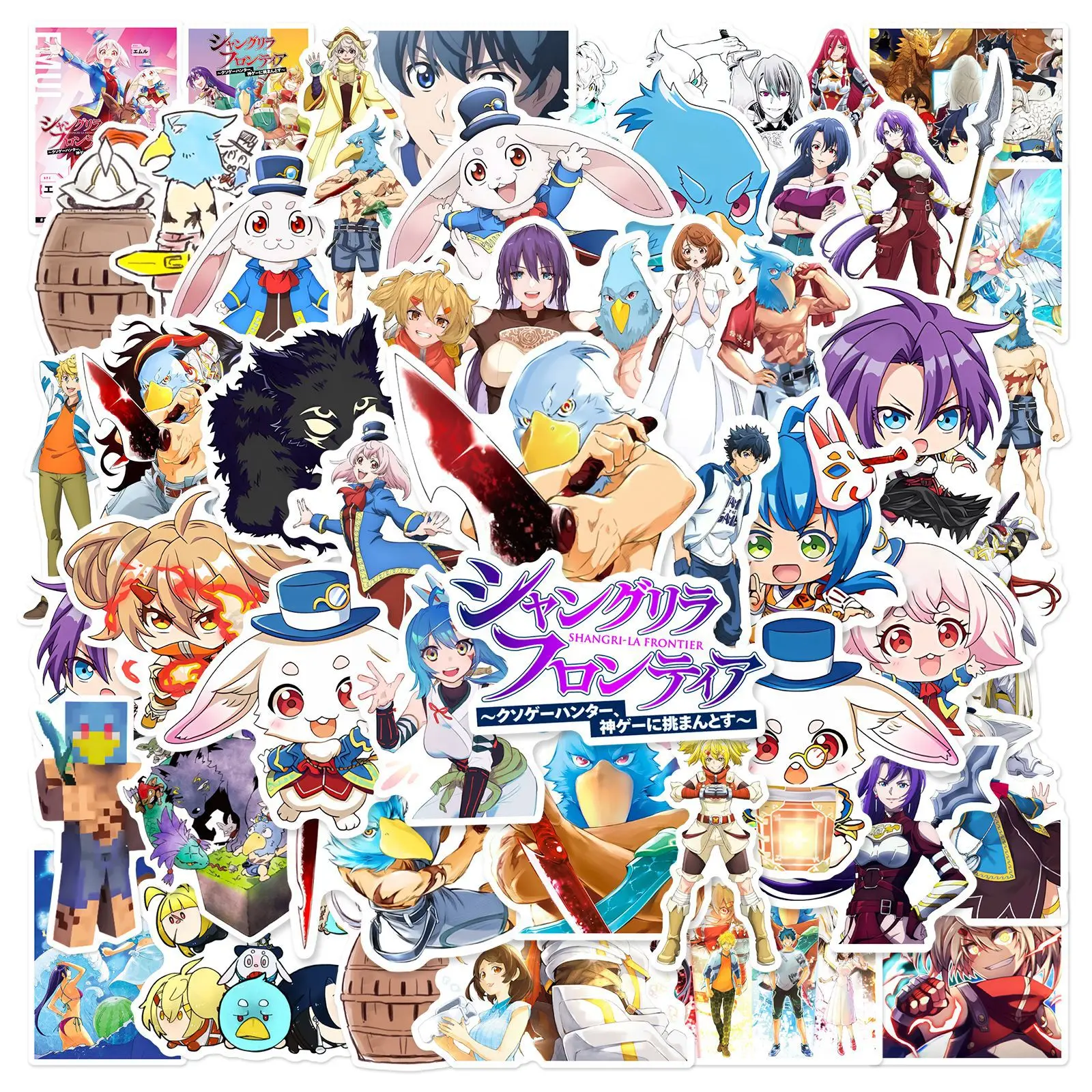

10/30/50Pcs New Anime Shangri-La Frontier Doodle Sticker DIY Guitar Phone Water Cup Laptop Skateboard Waterproof Stickers