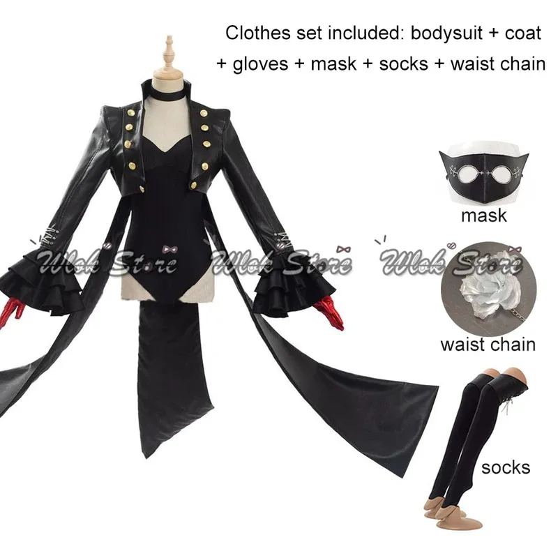 ss23Royal Yoshizawa Cosplay Costume Wig Uniforms Bodysuit Coat Socks Mask Halloween Party Outfit Red Hair