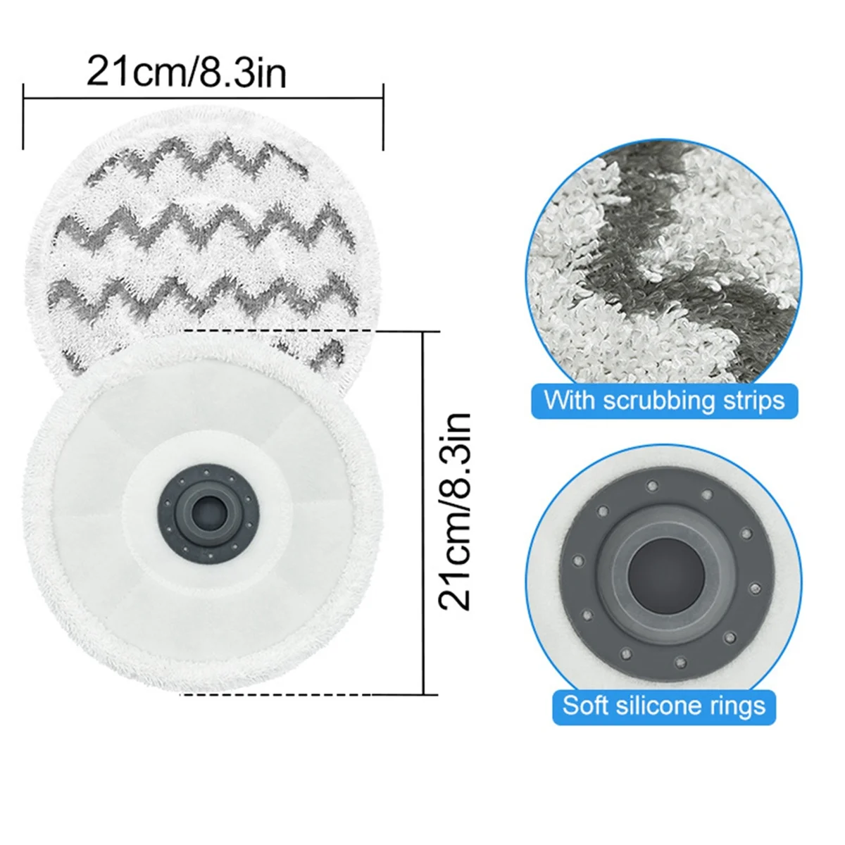 9pcs Mop Pads for Bissell 3897A 3712 Scrubbing Steam Mop Cleane Mop Rag AccessoriesM14K