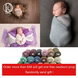 Soft Knit Stretchy Swaddle para o Bebê Recém-nascido, Adereços de Fotografia, Cobertores Receptores para Crianças, Acessórios de Pano para Foto