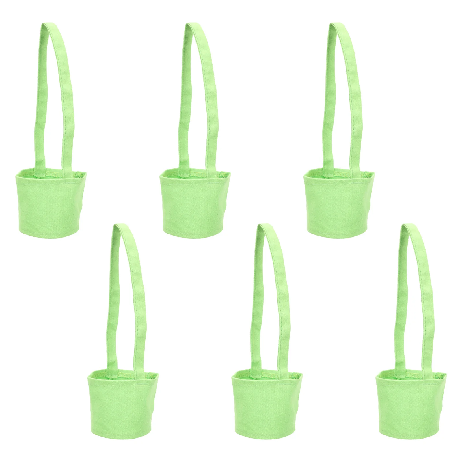 

6 шт., холщовый держатель для чашки чая с молоком, портативный легкий ручной моющийся держатель для чашки для напитков, держатель для кофе с ручкой