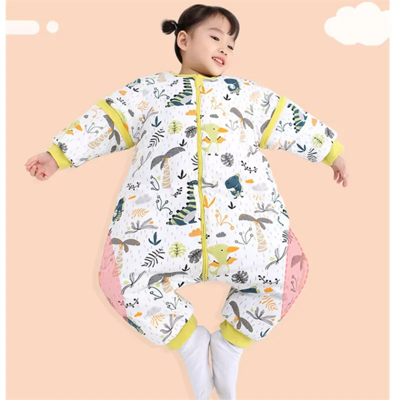 

Spring Autumn Thin Baby Sleeping Bag Children Anti Kick Quilt Sleeping Bag Cartoon Pattern Boys and Girls Split Leg Sleeping Bag