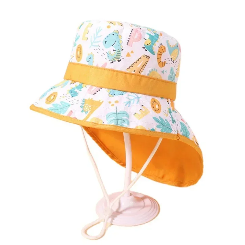 Spring Summer Cotton Baby Sun Hat for Girls Boys Baby Bucket Hat Outdoor Children UV Protection Beach Hat