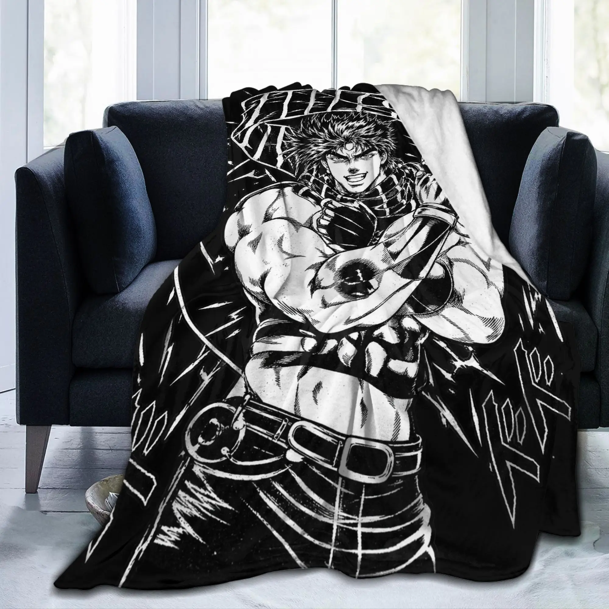 Jojo's Bizarre Adventure Will Zeppeli Vintage Blanket Soft Warm Plush Bedding Throws For Bedroom Flannel Bedspread Bed Cover