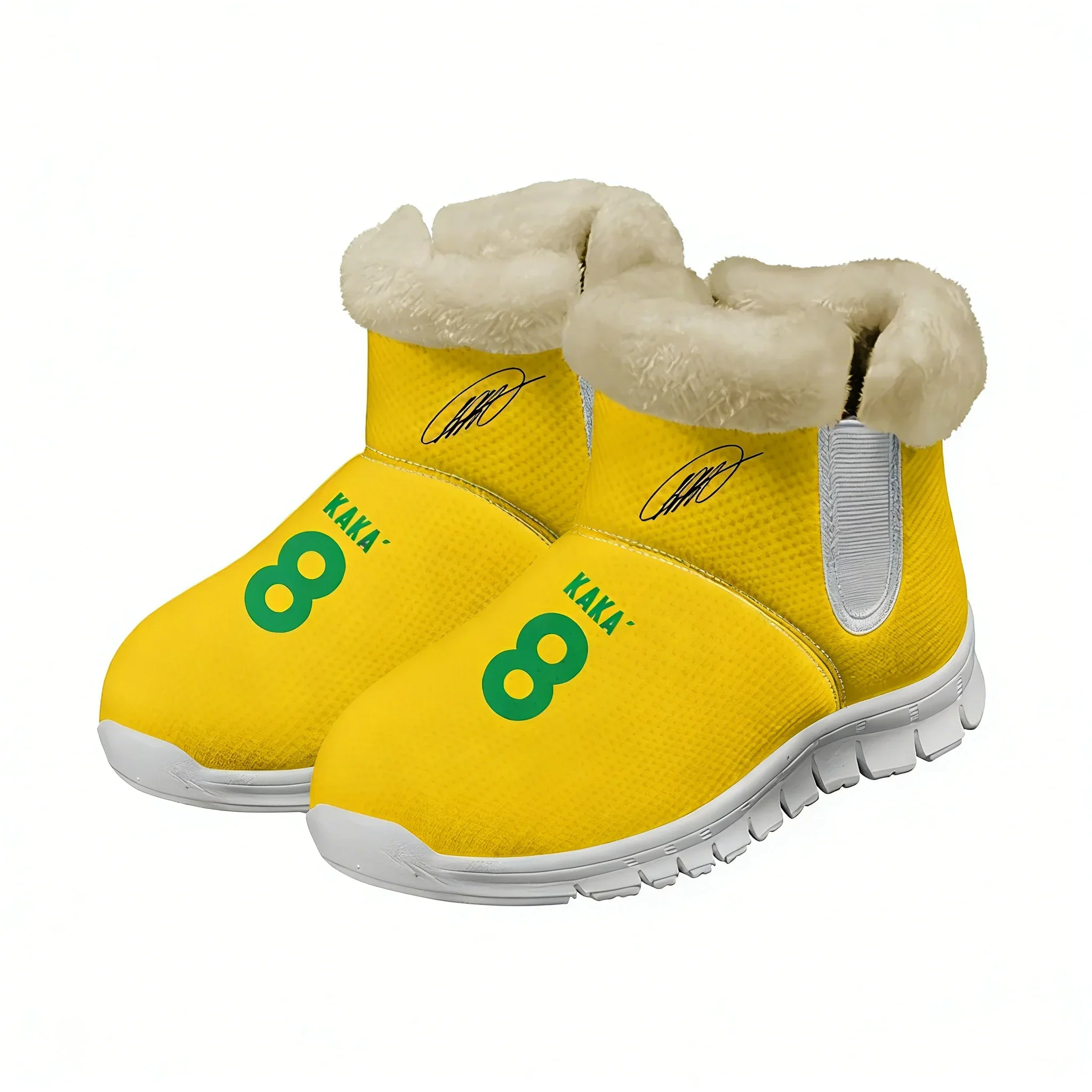 

Kaka No.22 Plush Shoes Boots Men Women Teenager Keep Warm Sneakers Brazil Soccer Star Boot Casual Customize Sneaker White