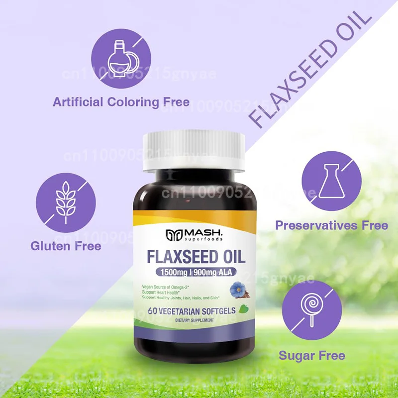 

Масло льняного семени, 1200 мг, мягкие капсулы с добавлением 740 мг ALA Omega 3, 6 9, для здоровья сердца, изготовленные из органического льняного масла холодного отжима