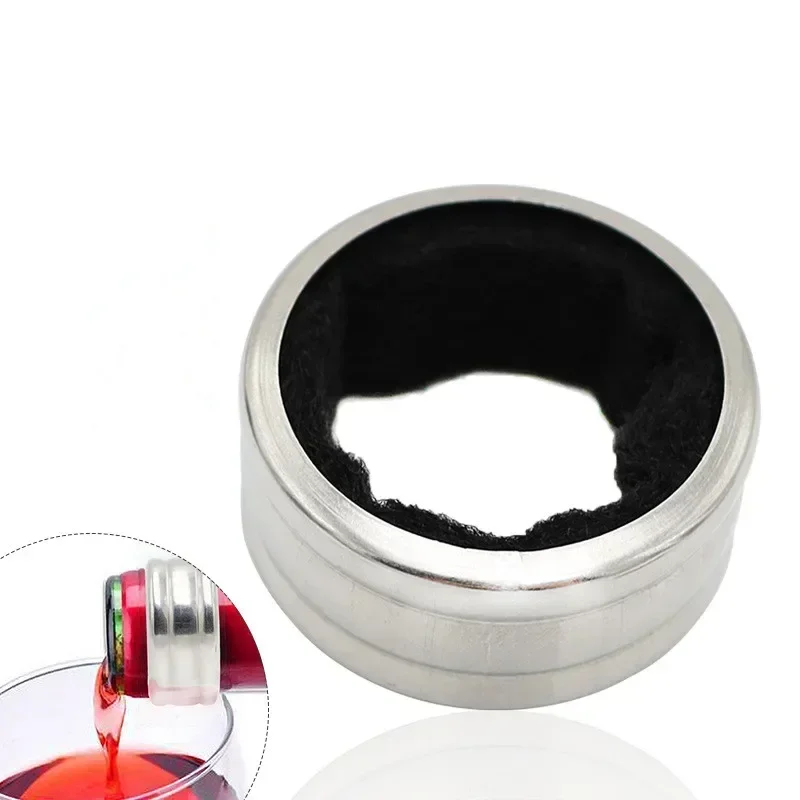 Stainless Steel Red Wine Bottle, Practical Drip, Drop Proof, Stop Ring, Bar Tools, 1 Pc, 3Pcs