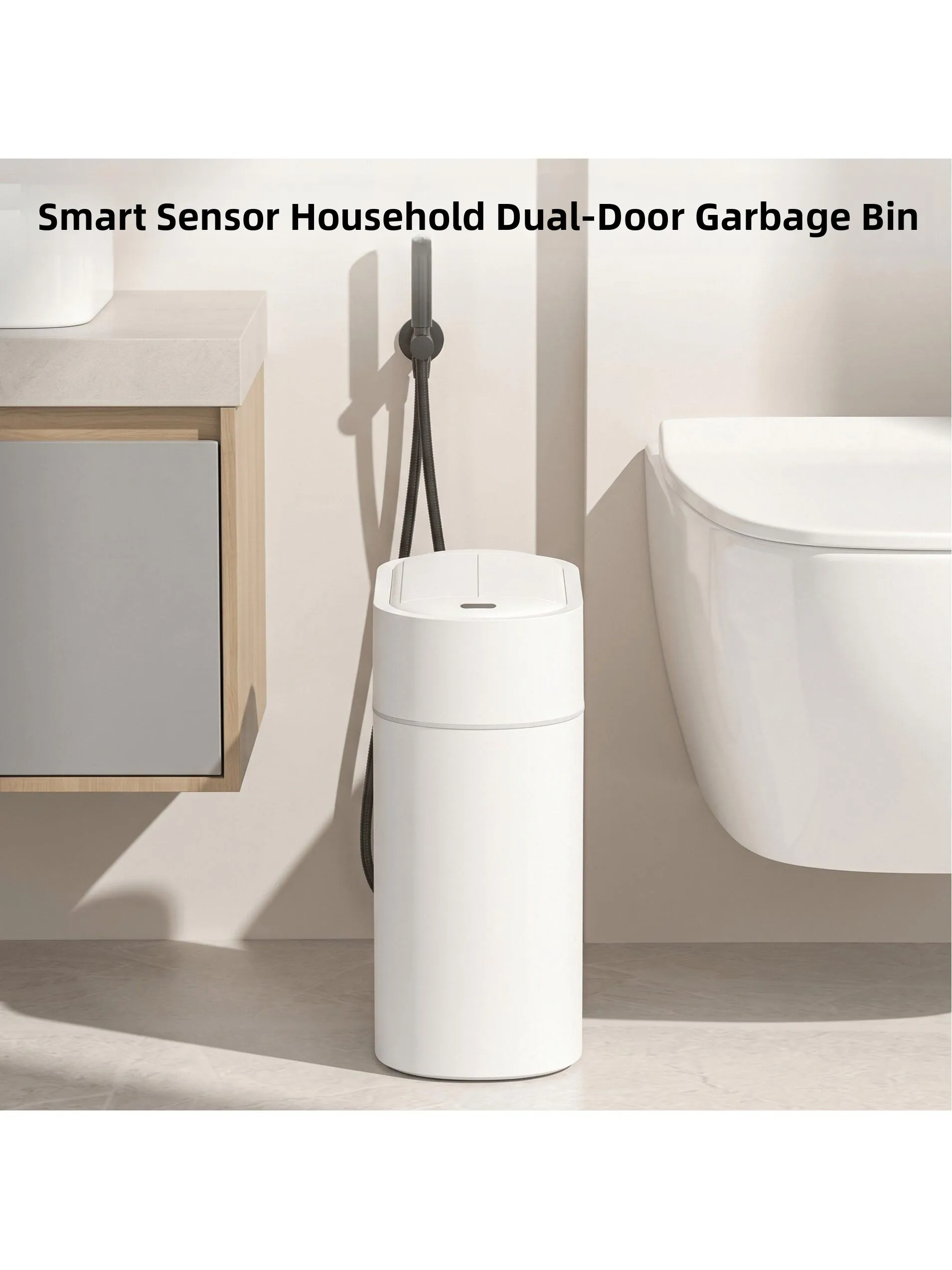 automatic-smart-sensor-double-door-bathroom-trash-can-for-home-toilet-narrow-bathroom-white-intelligent-sensing-waste-bin