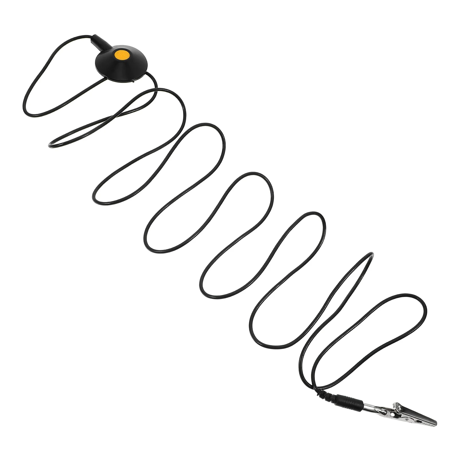 

Anti-Static Ground Cable Black PU PVC Material Flexible Esd Ground Cable Static Electricity Absorption Crocodile Clip Sucker