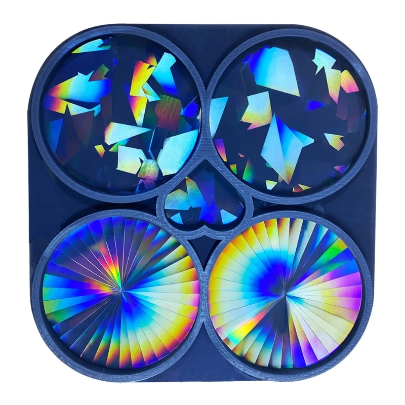 DIY Holographic Silicone Mold Table Cup Cushion Pad Placemat Resin Casting Mold DIY Craft Artwork Home Decorations