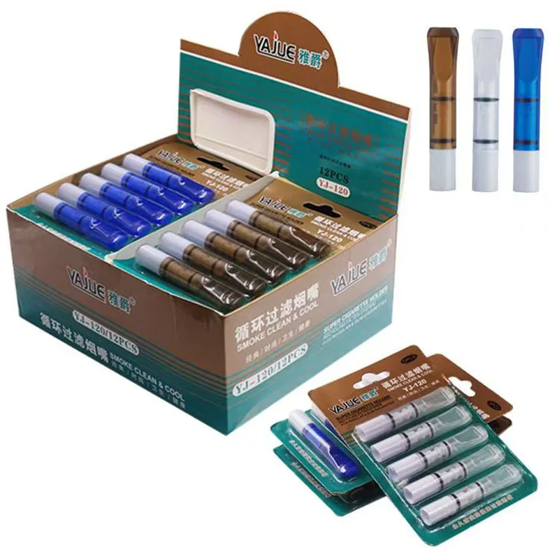 2024 New Upgraded Reusable Cigarette Filter (5pcs)- Portable Tar Reducer, Healthier Smoking, Eco-Friendly Holder with Case