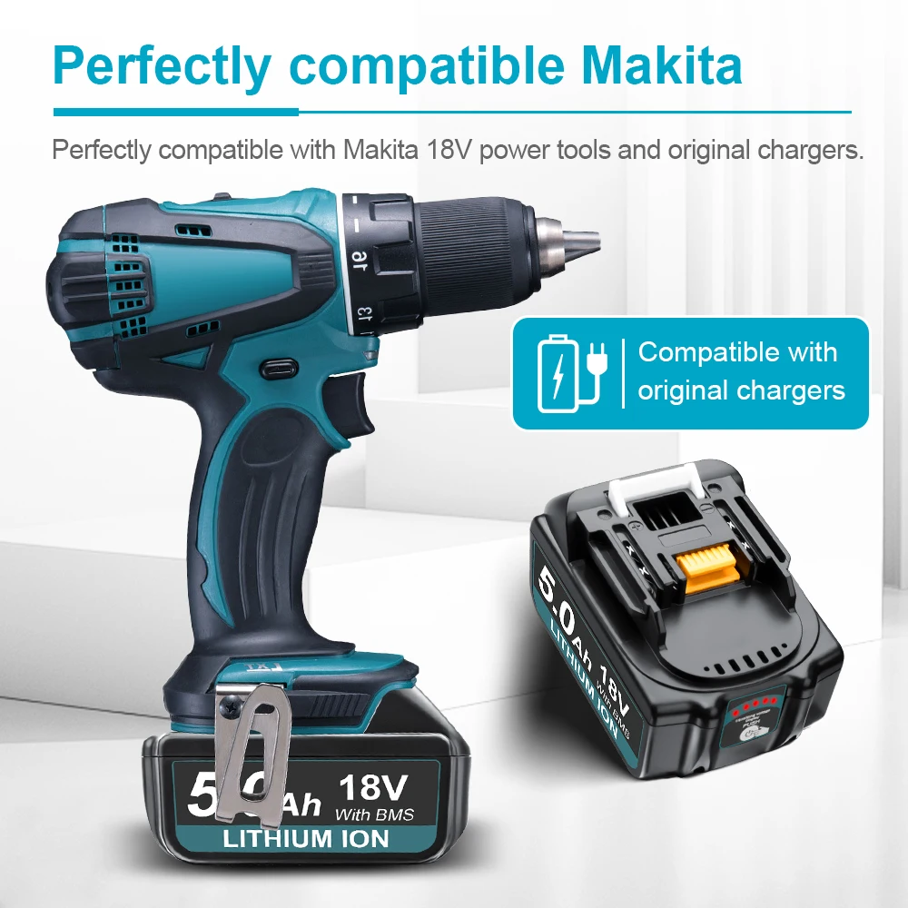 Аккумуляторная батарея Camason 5Ah для Makita, 18 в, литий-ионные аккумуляторы 18 в