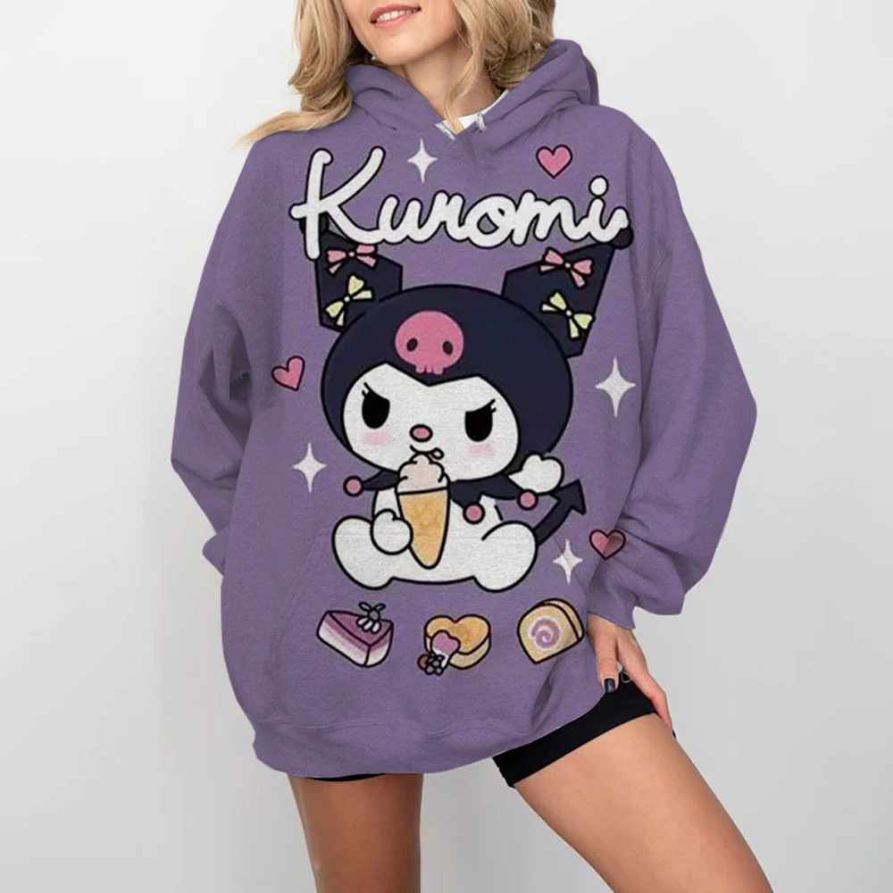 MINISO Couple Hoodies Fashion Coulomi Hello Kitty 3D Print Hoodie Men Women Fashion Casual Sport Sweatshirts Pullovers Hooded