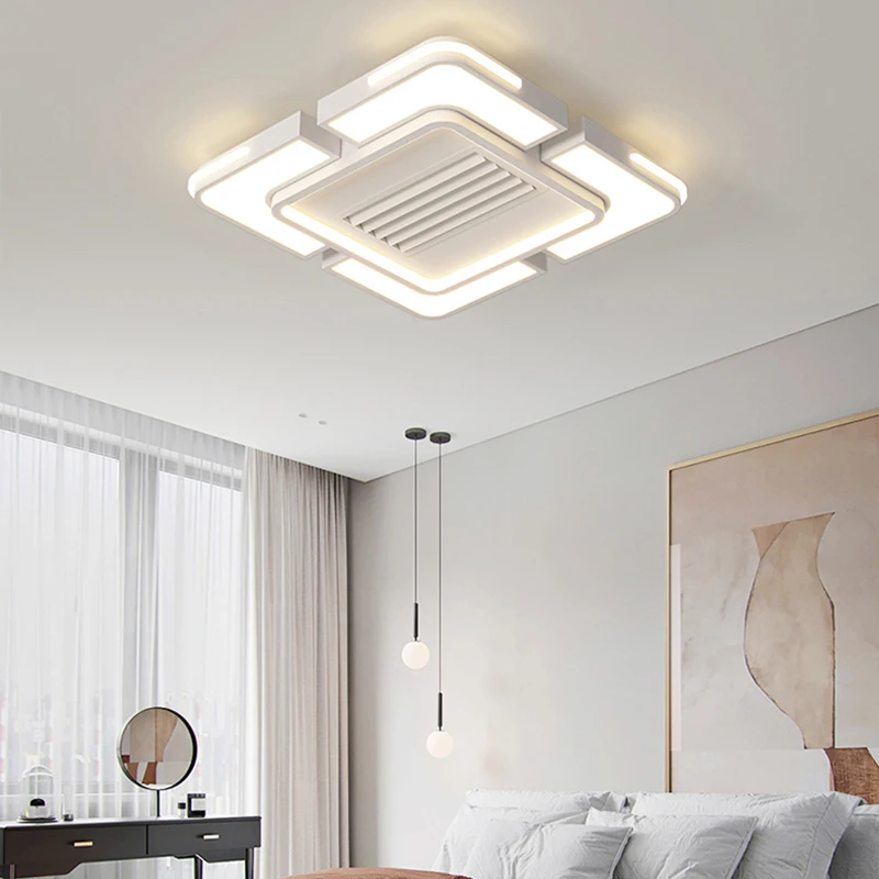 Modern Ceiling Lamps Bedroom Folding Ceiling Fan Ceiling Fan with LED Light and Control Ceiling Lamp for Living Room Lighting