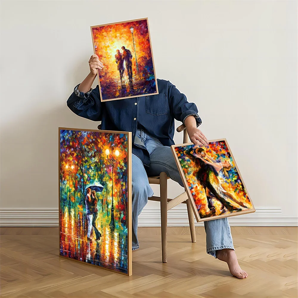 L-leonid Afremov Oils Classic Movie Posters Fancy Wall Sticker for Living Room Bar Decoration Room Wall Decor