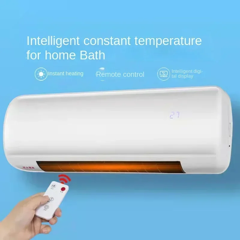 ใหม่ในครัวเรือนติดผนังเครื่องทำความร้อนอุ่นสำหรับห้องนั่งเล่นขนาดเล็กและห้องน้ำรีโมทคอนโทรลเซรามิค PTC เครื่องทำความร้อนเครื่องทำความร้อนพัดลม