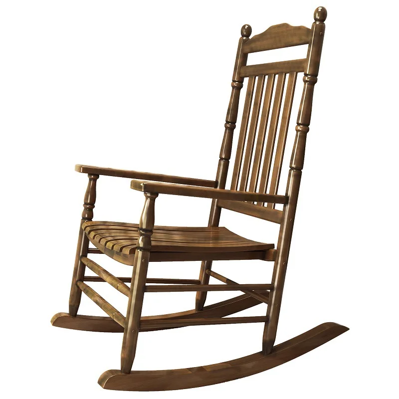 

Nordic balcony rocking chair full, solid wood, home backrest, reclining chair