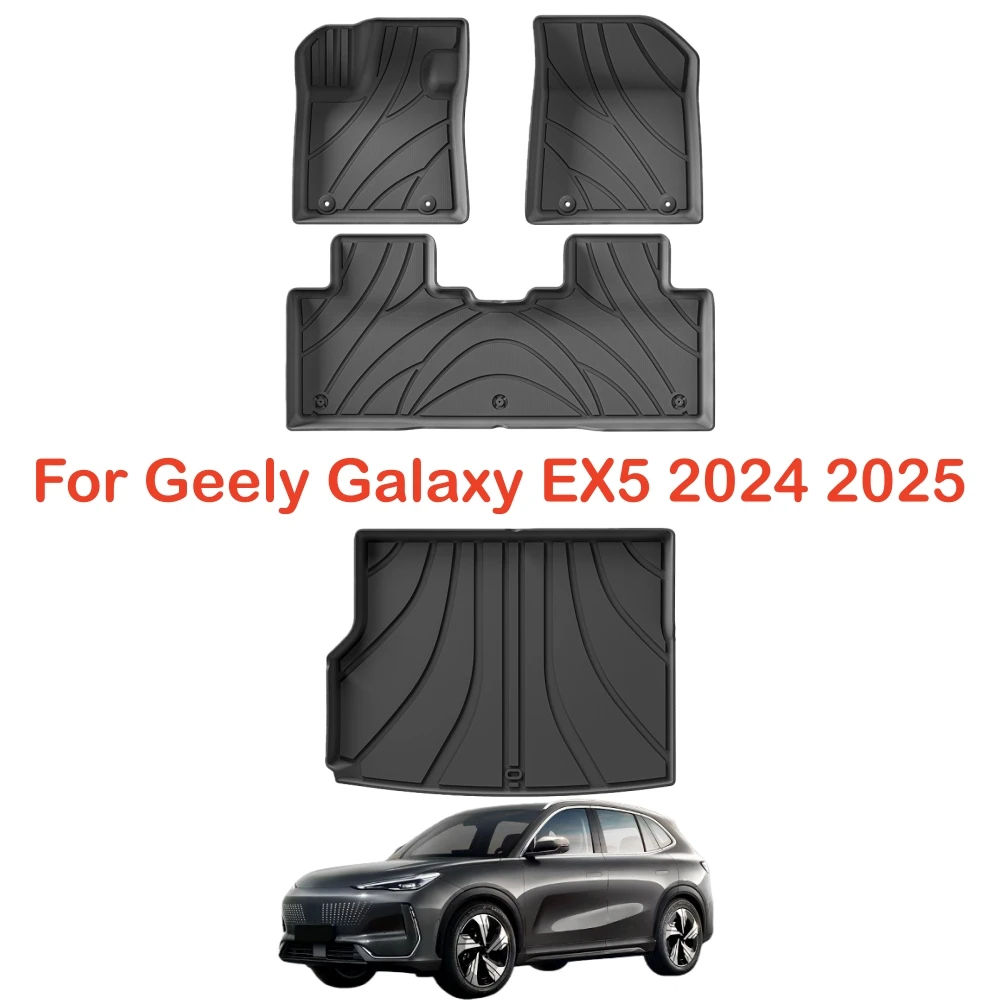 

Для Geely Galaxy EX5 2024 2025 TPE напольный коврик коврик в багажник всепогодный 3D напольный коврик ковры с левым рулем и левым рулем
