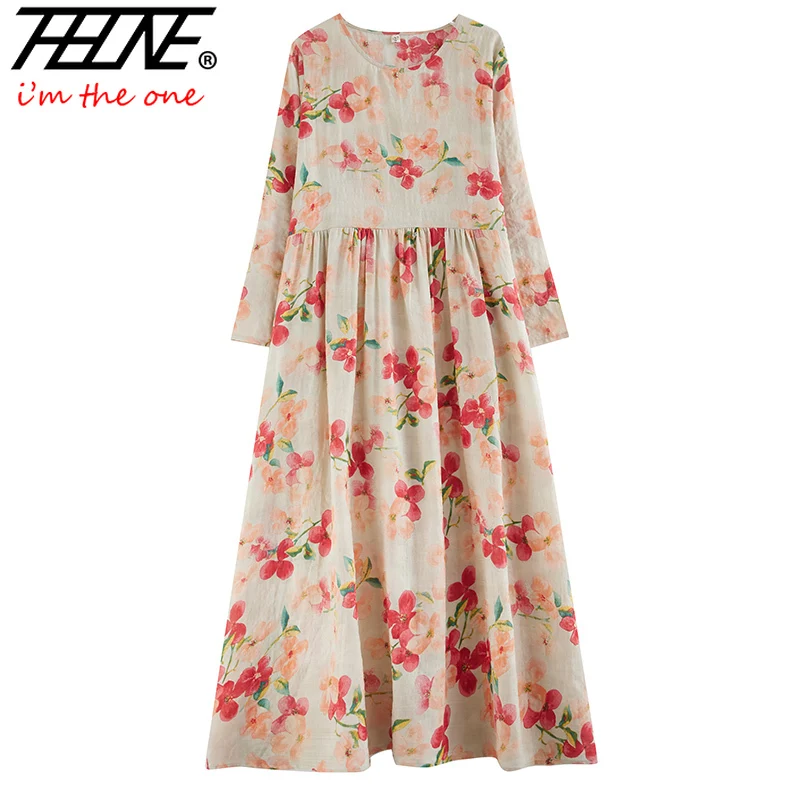 Zomer Vrouwen Jurk Plus Size Vestidos Femenino Maxi Lange Bohemian Para Mujer Elegante Oversized Boho Print Gewaad Vintage Jurken