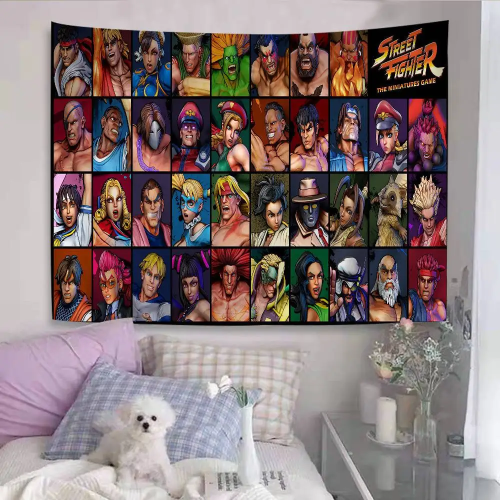 Street Fighter Game Gamer Anime Tapestry Art Science Fiction Room Home Decor Wall Art Decor