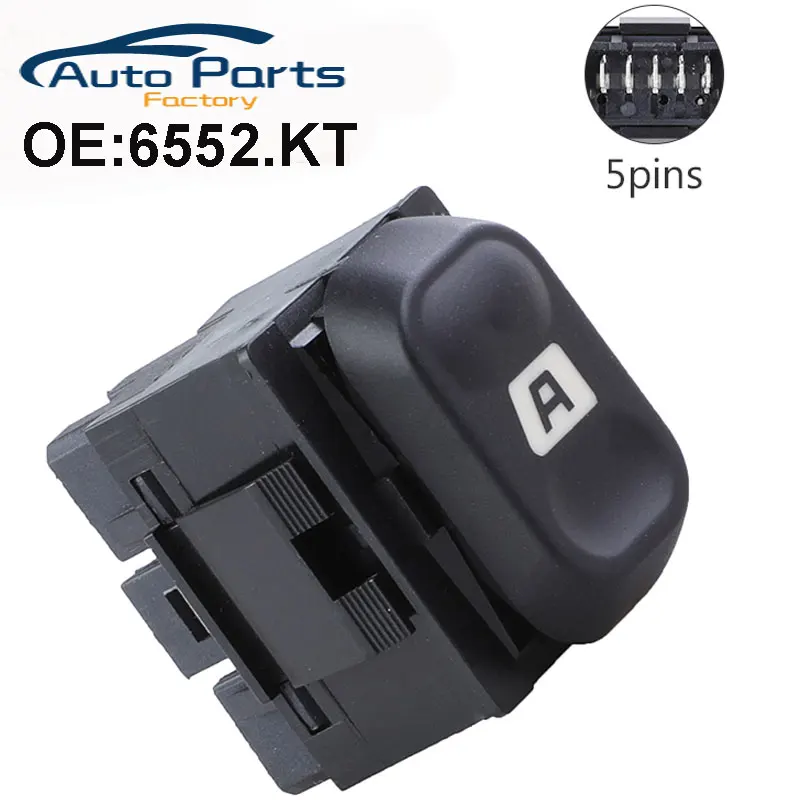 New Power Window Switch For Peugeot 406 Partner Citroen Berlingo Xsara Jumpy 6552.KT 6552KT